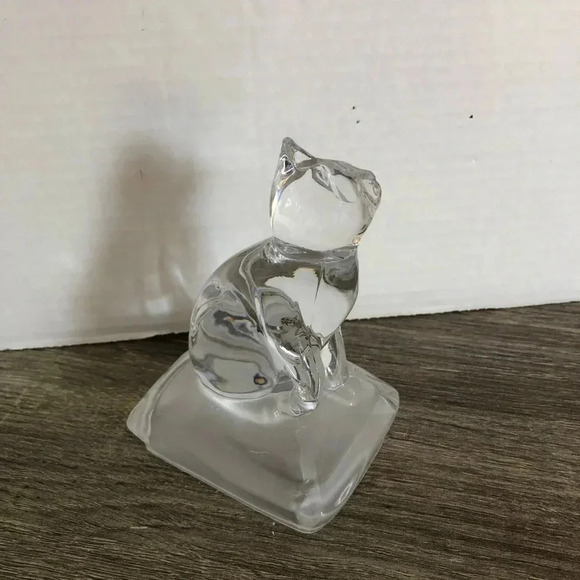 Vtg Cristal D’Arques Crystal Cat Figurine - Picture 3 of 9